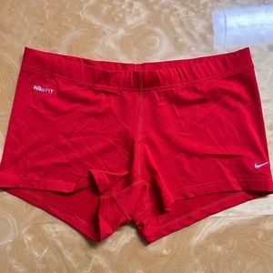 RED NIKE fit dry shorts